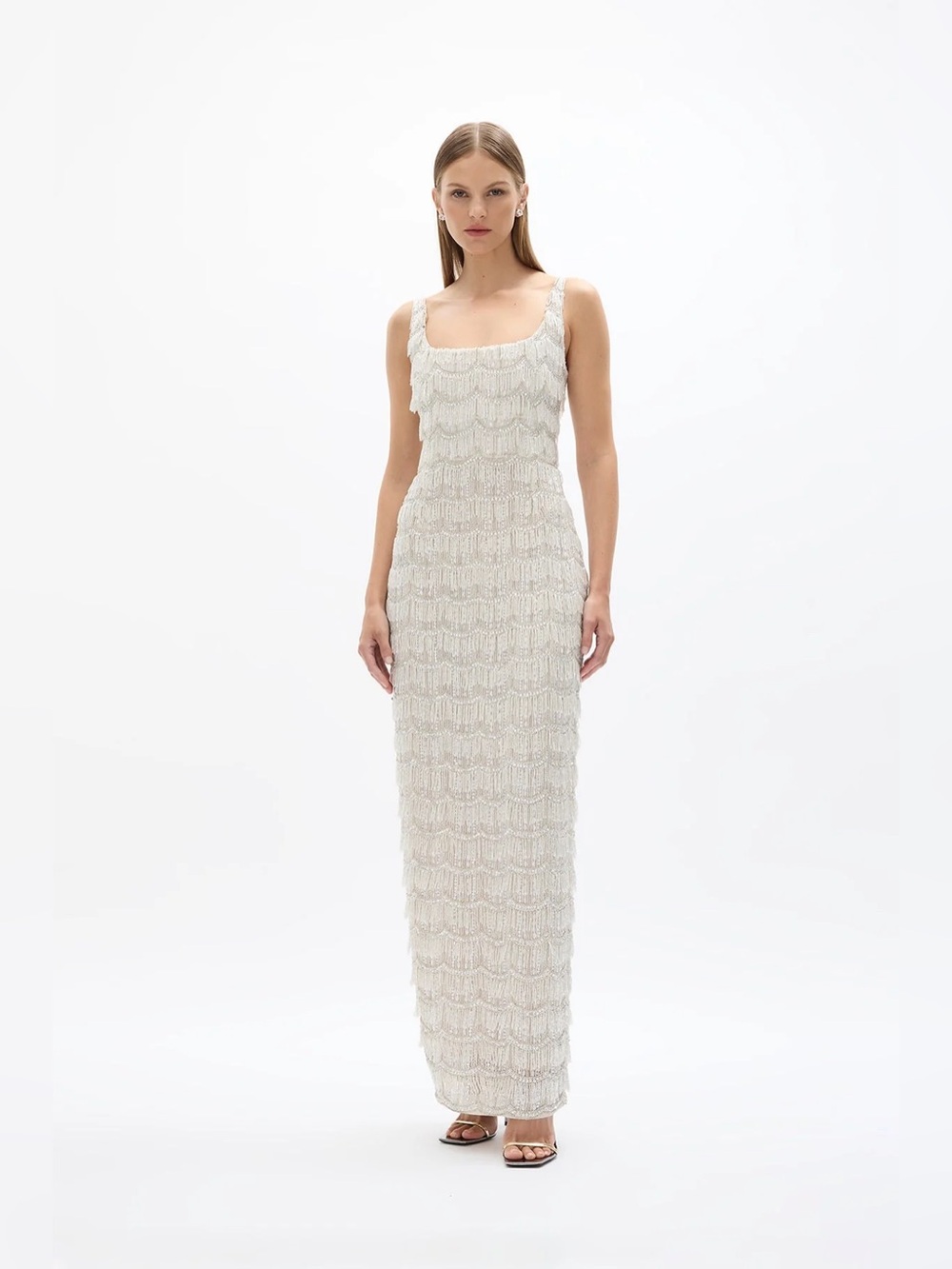 Rachel Gilbert New Sadie Gown Dress Beaded Ivory Size 6